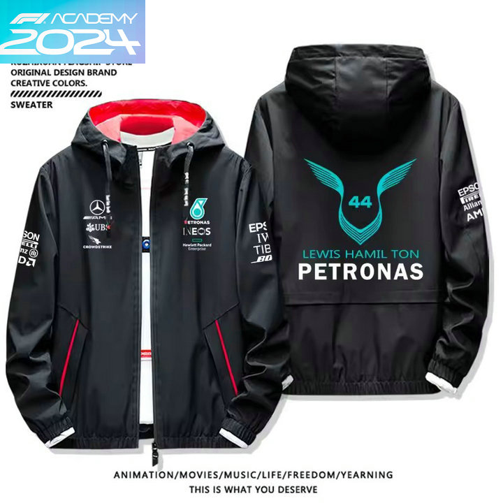 2024 Veste Mercedes AMG Petronas F1 No.44 Lewis Hamilton Capuche Homme
